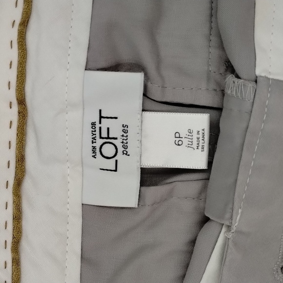 Ann Taylor LOFT women's size 6 petite Julie chino pants light gray - Picture 7 of 11